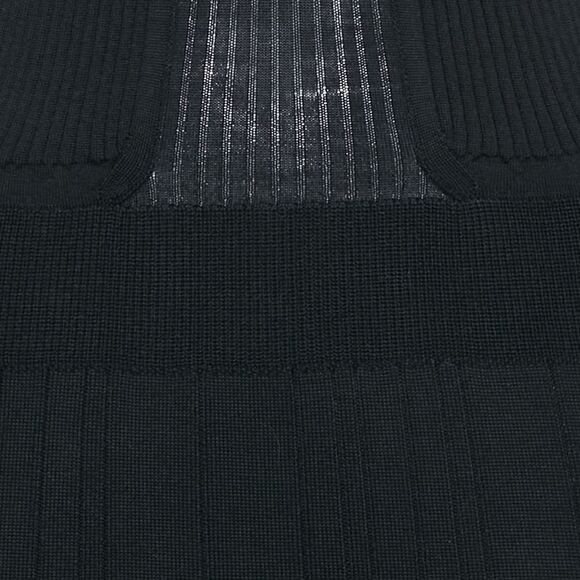 Sonia Rykiel Navy Blue/black Rib Knit V-Neck Midi Dress M - Picture 3 of 6